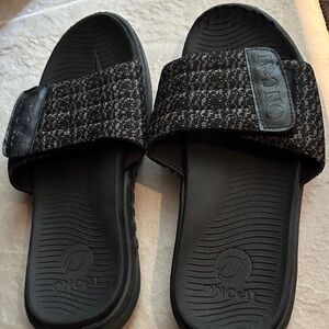 ONC Black Slide Sandals for Men